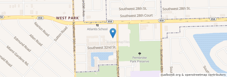 Mapa de ubicacion de Pembroke Park Fire Department en United States, Florida, Broward County, Pembroke Park.