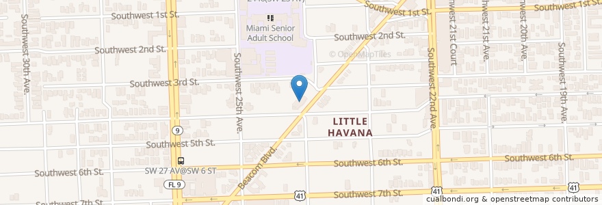 Mapa de ubicacion de Miami Fire / Rescue Station 7 en Amerika Birleşik Devletleri, Florida, Miami-Dade County, Miami.