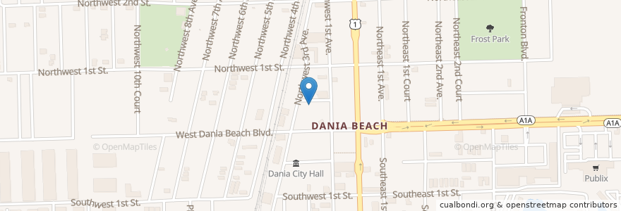 Mapa de ubicacion de Dania Beach Fire / Rescue en Verenigde Staten, Florida, Broward County, Dania Beach.