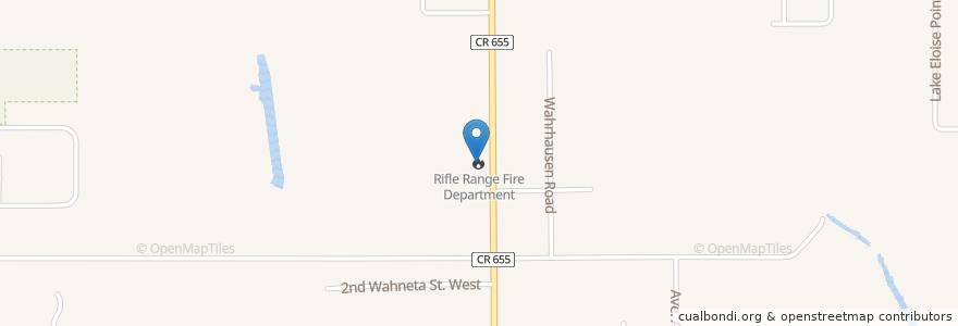 Mapa de ubicacion de Rifle Range Fire Department en ایالات متحده آمریکا, فلوریدا, Polk County.