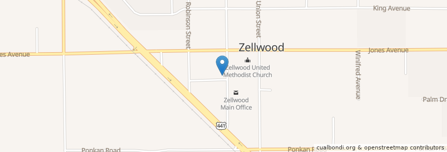 Mapa de ubicacion de Zellwood Fire / Rescue Station 20 en Stati Uniti D'America, Florida, Contea Di Orange.