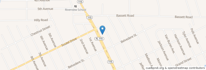 Mapa de ubicacion de Fire and Rescue Department Station 24 en Amerika Syarikat, Florida, Duval County, Jacksonville.