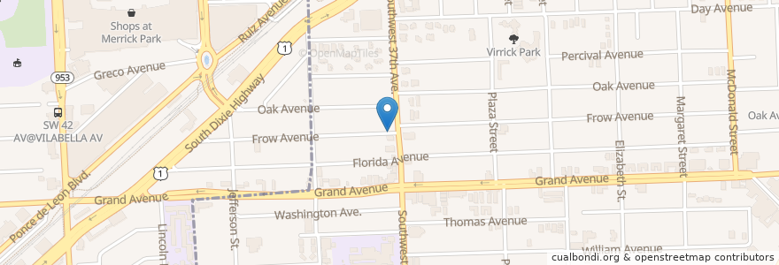 Mapa de ubicacion de Westbrook Day Care Center en 미국, 플로리다주, 마이애미데이드 군, 마이애미.