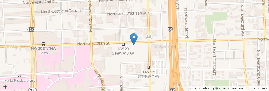 Mapa de ubicacion de Lindsey Hopkins Child Care Center en Amerika Syarikat, Florida, Miami-Dade County, Miami.