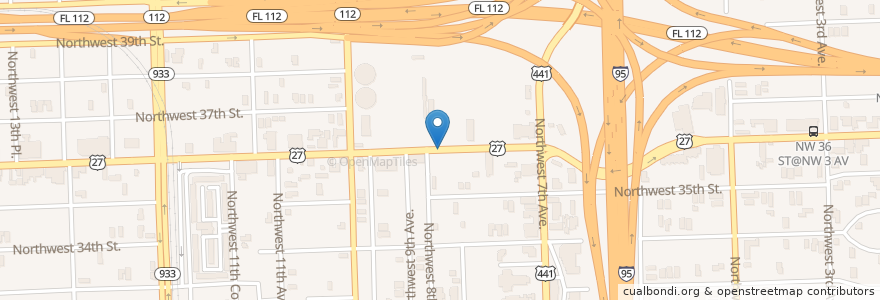 Mapa de ubicacion de Moore Park Day Care Center en Vereinigte Staaten Von Amerika, Florida, Miami-Dade County, Miami.