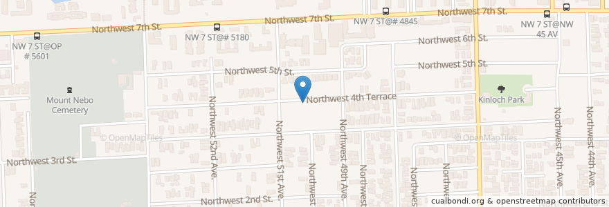Mapa de ubicacion de Elvira Paulin Family Day Care Center en United States, Florida, Miami-Dade County, Miami.
