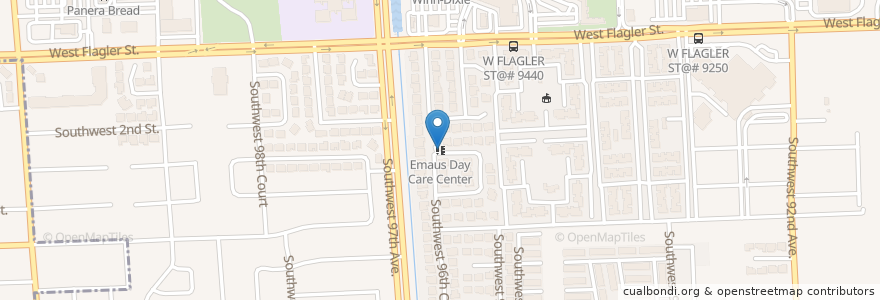 Mapa de ubicacion de Emaus Day Care Center en アメリカ合衆国, フロリダ州, マイアミ・デイド郡.