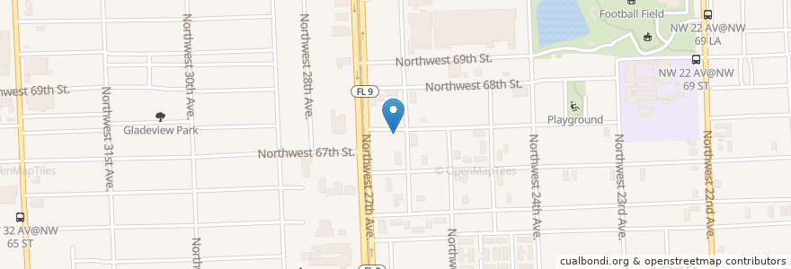 Mapa de ubicacion de Juanita's Day Care Center en 미국, 플로리다주, 마이애미데이드 군.