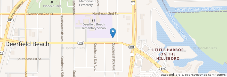 Mapa de ubicacion de Deerfield Beach Percy White Branch Library en Estados Unidos Da América, Flórida, Broward County, Deerfield Beach.