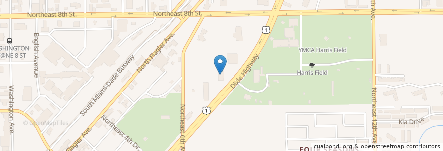 Mapa de ubicacion de Homestead Library en Amerika Syarikat, Florida, Miami-Dade County, Homestead.
