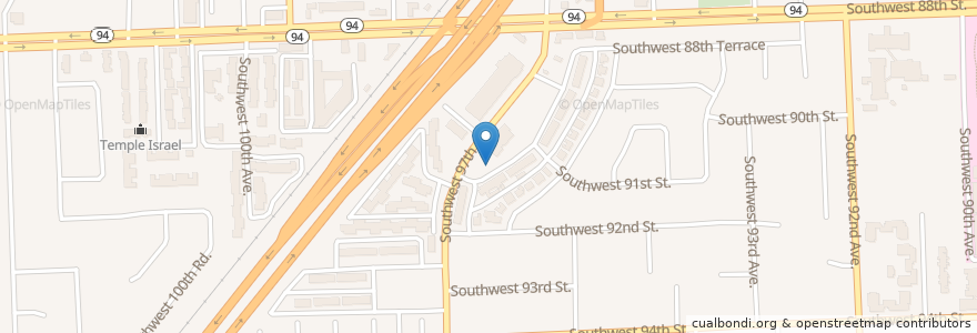 Mapa de ubicacion de Kendall Library en Amerika Birleşik Devletleri, Florida, Miami-Dade County.
