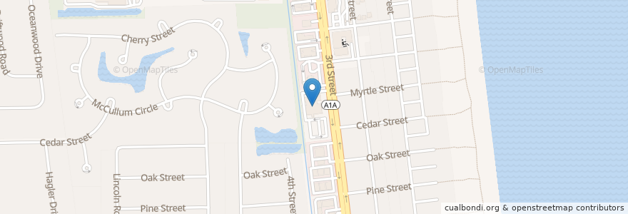 Mapa de ubicacion de Beaches Regional Library en 미국, 플로리다주, Duval County, Neptune Beach.
