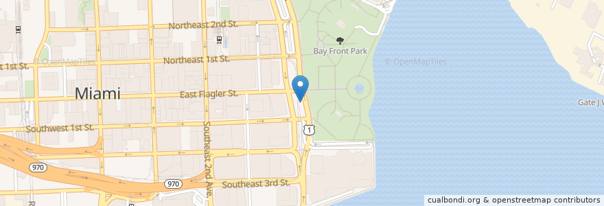 Mapa de ubicacion de Miami-Dade Public Library en Stati Uniti D'America, Florida, Contea Di Miami-Dade, Miami.