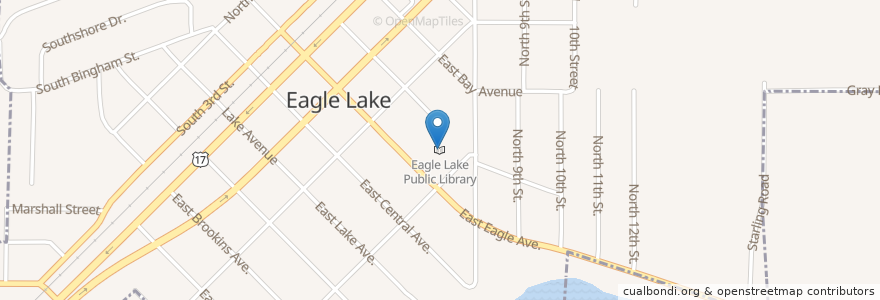 Mapa de ubicacion de Eagle Lake Public Library en 美利坚合众国/美利堅合眾國, 佛罗里达州/佛羅里達州, Polk County, Eagle Lake.