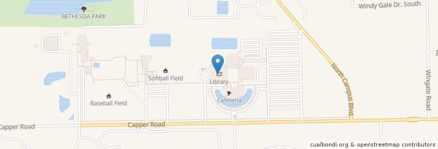 Mapa de ubicacion de Library en United States, Florida, Duval County, Jacksonville.