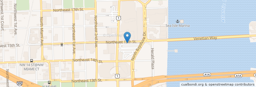 Mapa de ubicacion de Miami Omni Police Station en United States, Florida, Miami-Dade County, Miami.