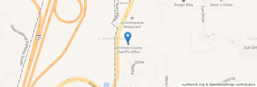 Mapa de ubicacion de Seminole County Sheriff's Office en アメリカ合衆国, フロリダ州, Seminole County.