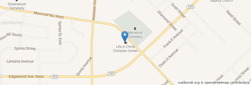 Mapa de ubicacion de Life in Christ Christian Center en Amerika Birleşik Devletleri, Florida, Duval County, Jacksonville.