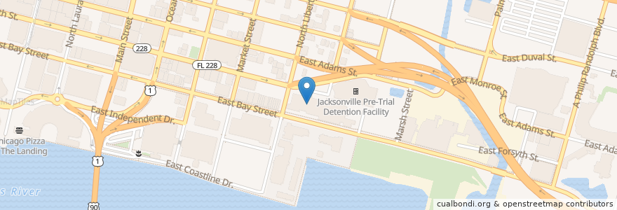 Mapa de ubicacion de Jacksonville Sheriff's Office en États-Unis D'Amérique, Floride, Comté De Duval, Jacksonville.