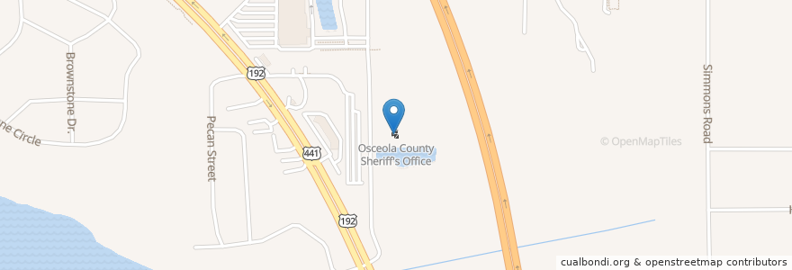 Mapa de ubicacion de Osceola County Sheriff's Office en アメリカ合衆国, フロリダ州, Osceola County.