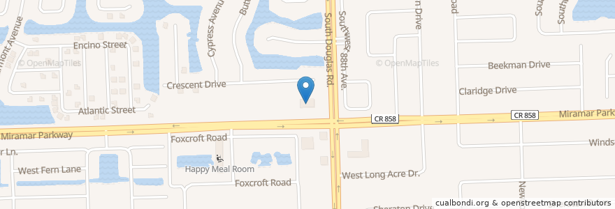 Mapa de ubicacion de CVS/Pharmacy en Verenigde Staten, Florida, Broward County, Miramar.