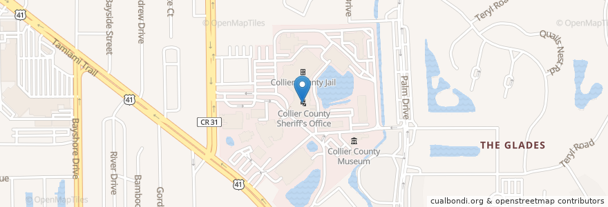 Mapa de ubicacion de Collier County Sheriff's Office en アメリカ合衆国, フロリダ州, Collier County.