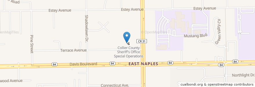 Mapa de ubicacion de Collier County Sheriff's Office Special Operations en Estados Unidos De América, Florida, Collier County.