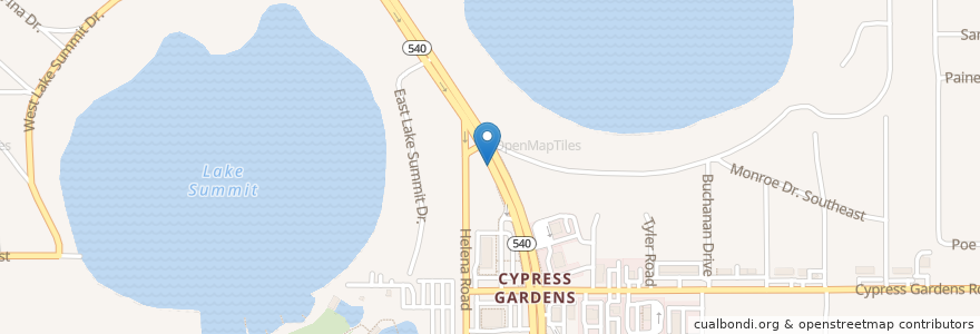 Mapa de ubicacion de Polk County Sheriff's Office Community Policing Unit Cypress Gardens en États-Unis D'Amérique, Floride, Polk County.