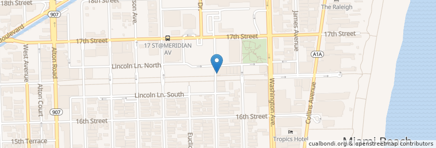 Mapa de ubicacion de Lincoln Theatre-New World Symphony Building en 美利坚合众国/美利堅合眾國, 佛罗里达州/佛羅里達州, 迈阿密-戴德县/邁亞美戴德縣/邁阿密-戴德郡, 迈阿密海滩/邁阿密海灘.
