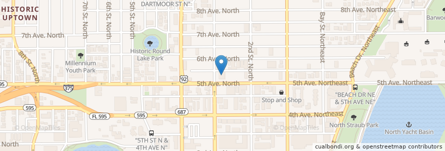 Mapa de ubicacion de The Palladium Theater en United States, Florida, Pinellas County, St. Petersburg.