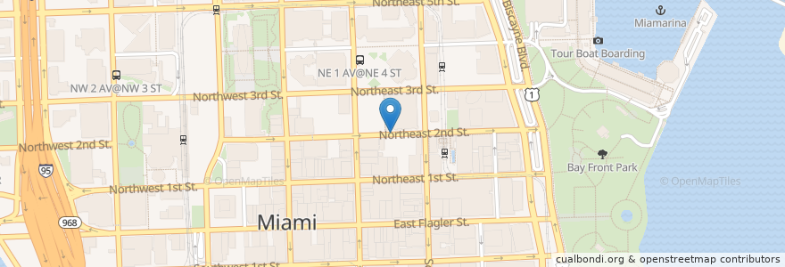 Mapa de ubicacion de YWCA Downtown Playhouse en Vereinigte Staaten Von Amerika, Florida, Miami-Dade County, Miami.