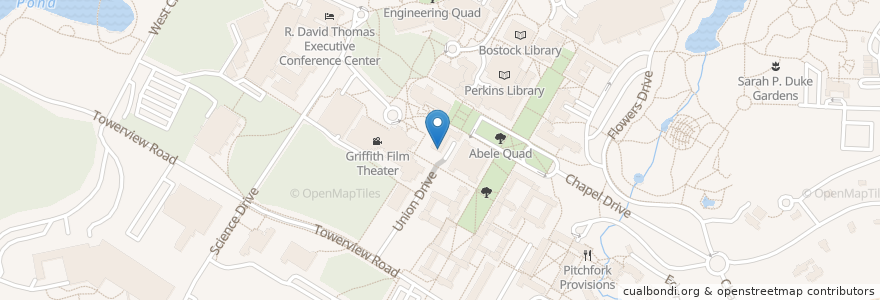 Mapa de ubicacion de Page Auditorium en Stati Uniti D'America, Carolina Del Nord, Durham County, Durham.
