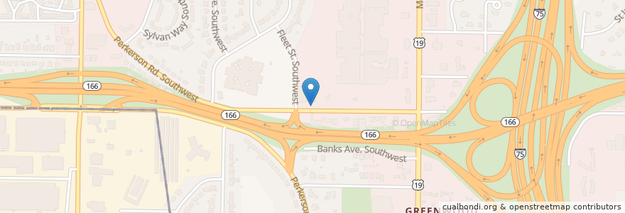 Mapa de ubicacion de Stewart Lakewood Branch Atlanta-Fulton Library en 미국, 조지아, Fulton County, Atlanta.