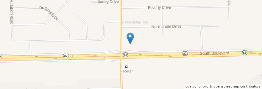 Mapa de ubicacion de Baptist State Convention Center en ایالات متحده آمریکا, آلاباما, Montgomery County, Montgomery.