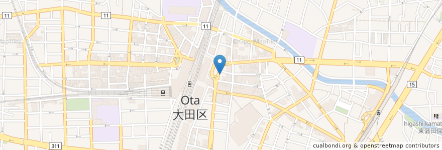 Mapa de ubicacion de ミスタードーナツ en اليابان, 東京都, 大田区.