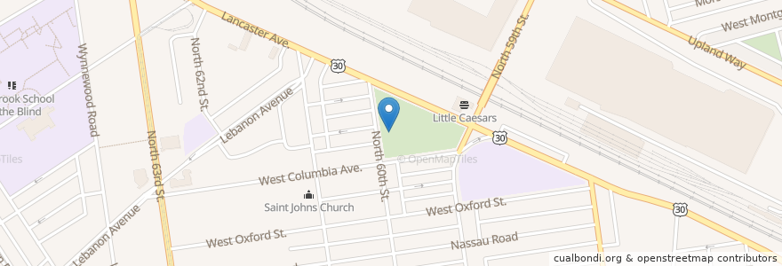 Mapa de ubicacion de E R Tustin Community Center en Amerika Syarikat, Pennsylvania, Philadelphia County, Philadelphia.