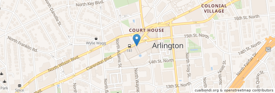 Mapa de ubicacion de Government Reference Library en 美利坚合众国/美利堅合眾國, 弗吉尼亚州 / 維吉尼亞州 / 維珍尼亞州, Arlington County, Arlington.