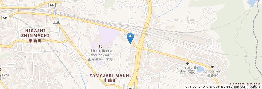 Mapa de ubicacion de モーター プール 11 en Giappone, Prefettura Di Nara, 生駒市.