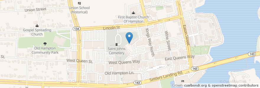 Mapa de ubicacion de Hampton County Sheriff's Office en アメリカ合衆国, バージニア州, Hampton City, Hampton.