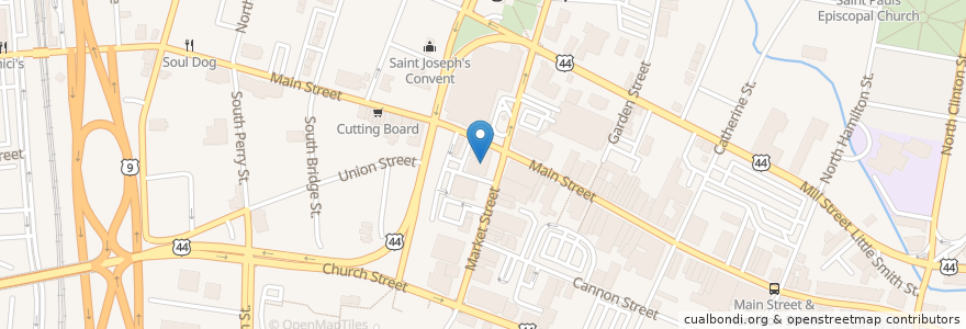 Mapa de ubicacion de Dutchess County Court House en Estados Unidos Da América, Nova Iorque, Dutchess County, Poughkeepsie.