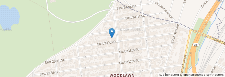 Mapa de ubicacion de Woodland Heights Branch New York Public Library en ایالات متحده آمریکا, New York, نیویورک, Bronx County, The Bronx.