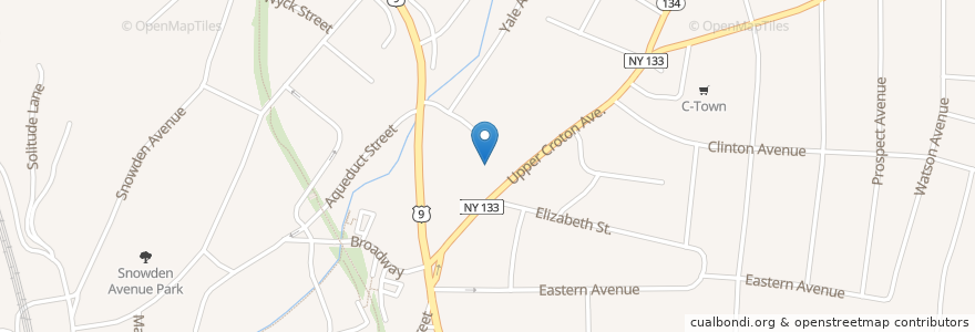 Mapa de ubicacion de Ossining Public Library en 美利坚合众国/美利堅合眾國, 纽约州 / 紐約州, Westchester County, Town Of Ossining, Ossining.