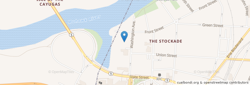 Mapa de ubicacion de Grems-Doolittle Library en 미국, 뉴욕, Schenectady County, Schenectady.