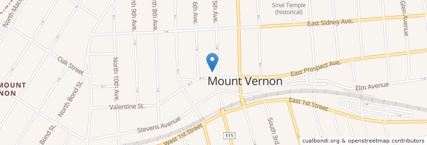 Mapa de ubicacion de Mount Vernon Police Station en Verenigde Staten, New York, Westchester County, Mount Vernon.