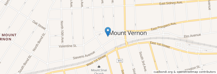Mapa de ubicacion de Mount Vernon City Hall en United States, New York, Westchester County, Mount Vernon.