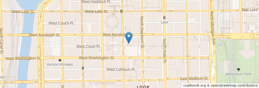 Mapa de ubicacion de Cook County Courthouse en Соединённые Штаты Америки, Иллинойс, Чикаго.