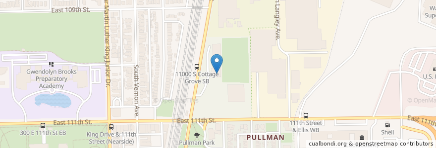 Mapa de ubicacion de Pullman Administration Building en United States, Illinois, Chicago.