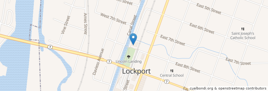 Mapa de ubicacion de Public Landing Restaurant en États-Unis D'Amérique, Illinois, Will County, Lockport.