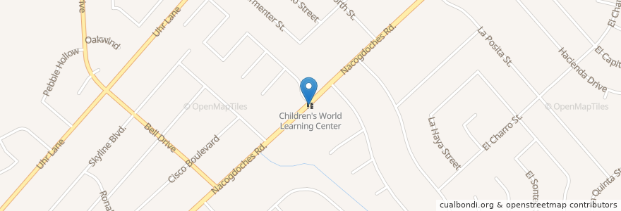 Mapa de ubicacion de Children's World Learning Center en Amerika Syarikat, Texas, Bexar County, San Antonio.