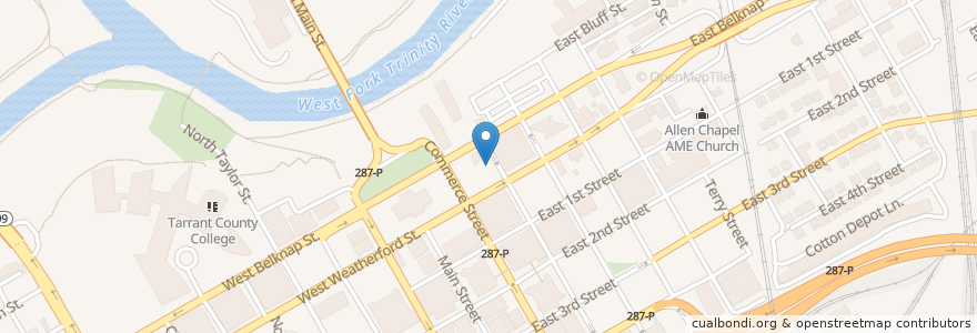 Mapa de ubicacion de One Belknap Courthouse en 美利坚合众国/美利堅合眾國, 得克萨斯州 / 德克薩斯州 / 德薩斯州, Tarrant County, Fort Worth.